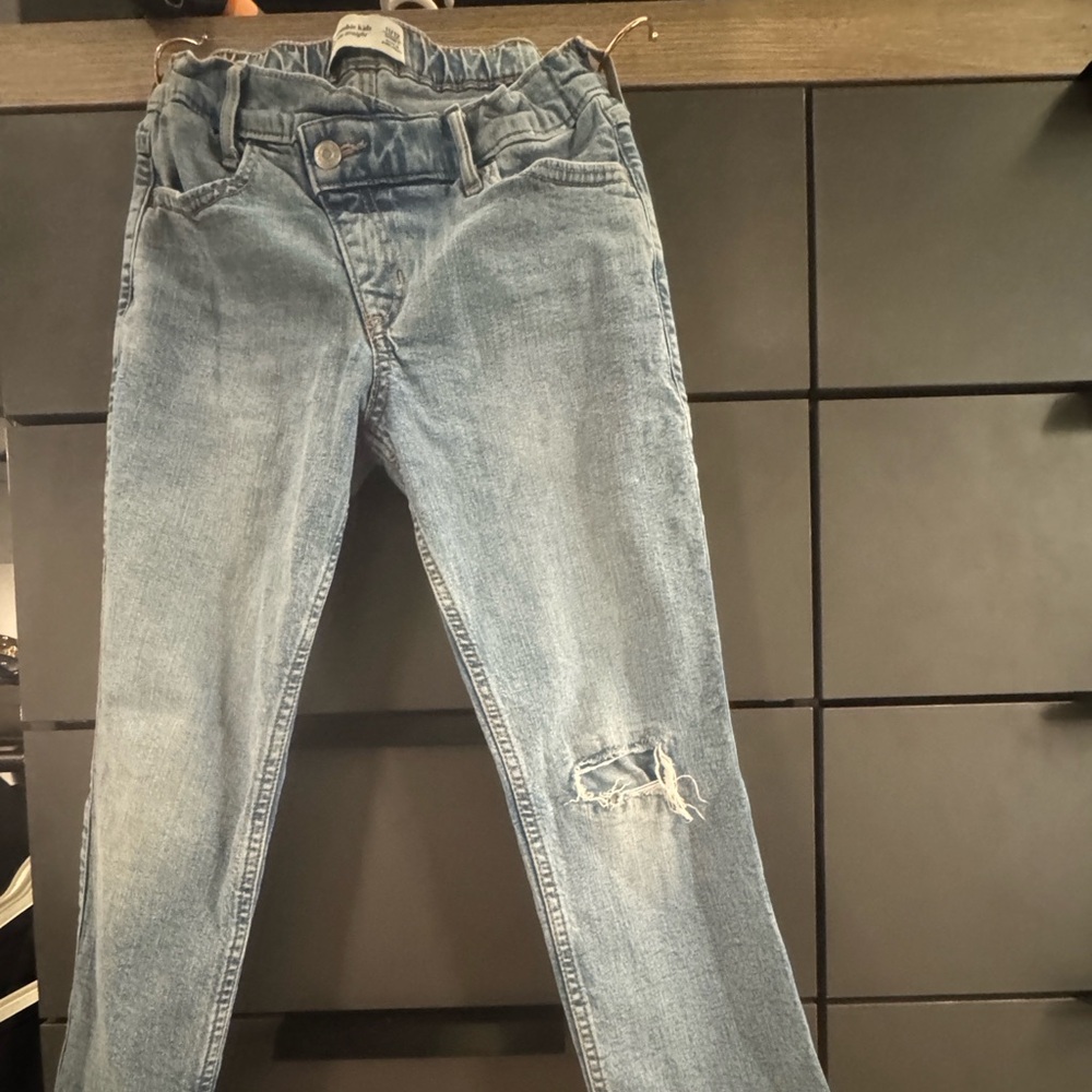 Stylish Light Blue Distressed Jeans Abercrombie Kids